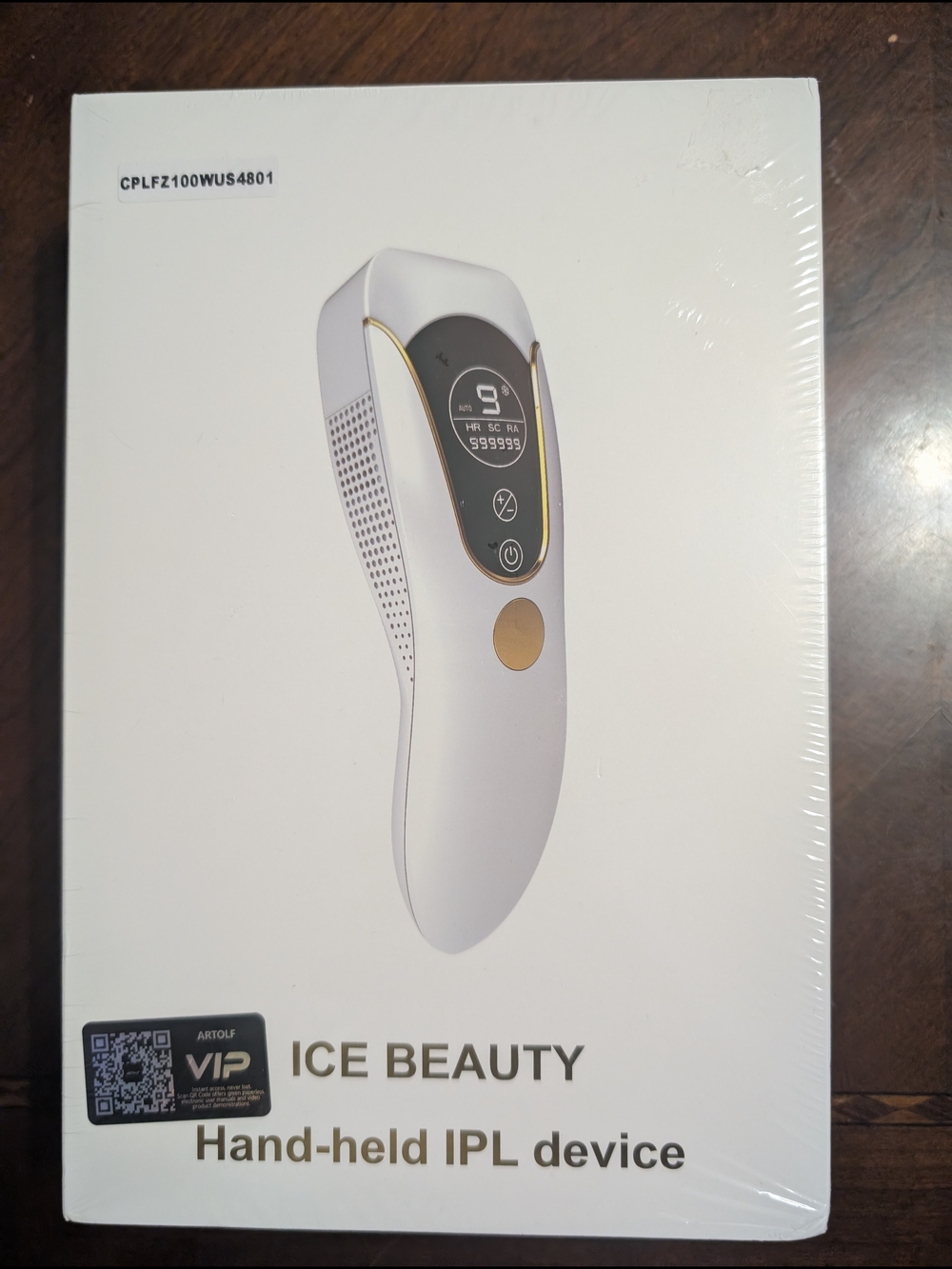 ICE Beauty White & Gold Hand-held IPL Hair Removal Device
